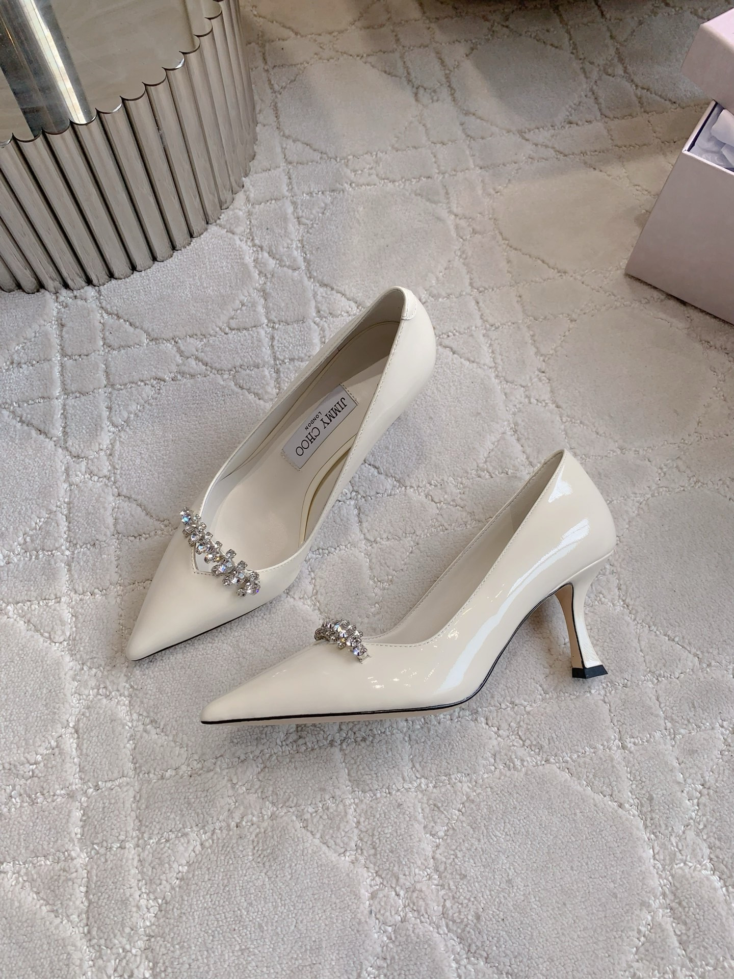 UA Ji*y Ch* Belinda Crystal-embellished Pumps 7.5cm