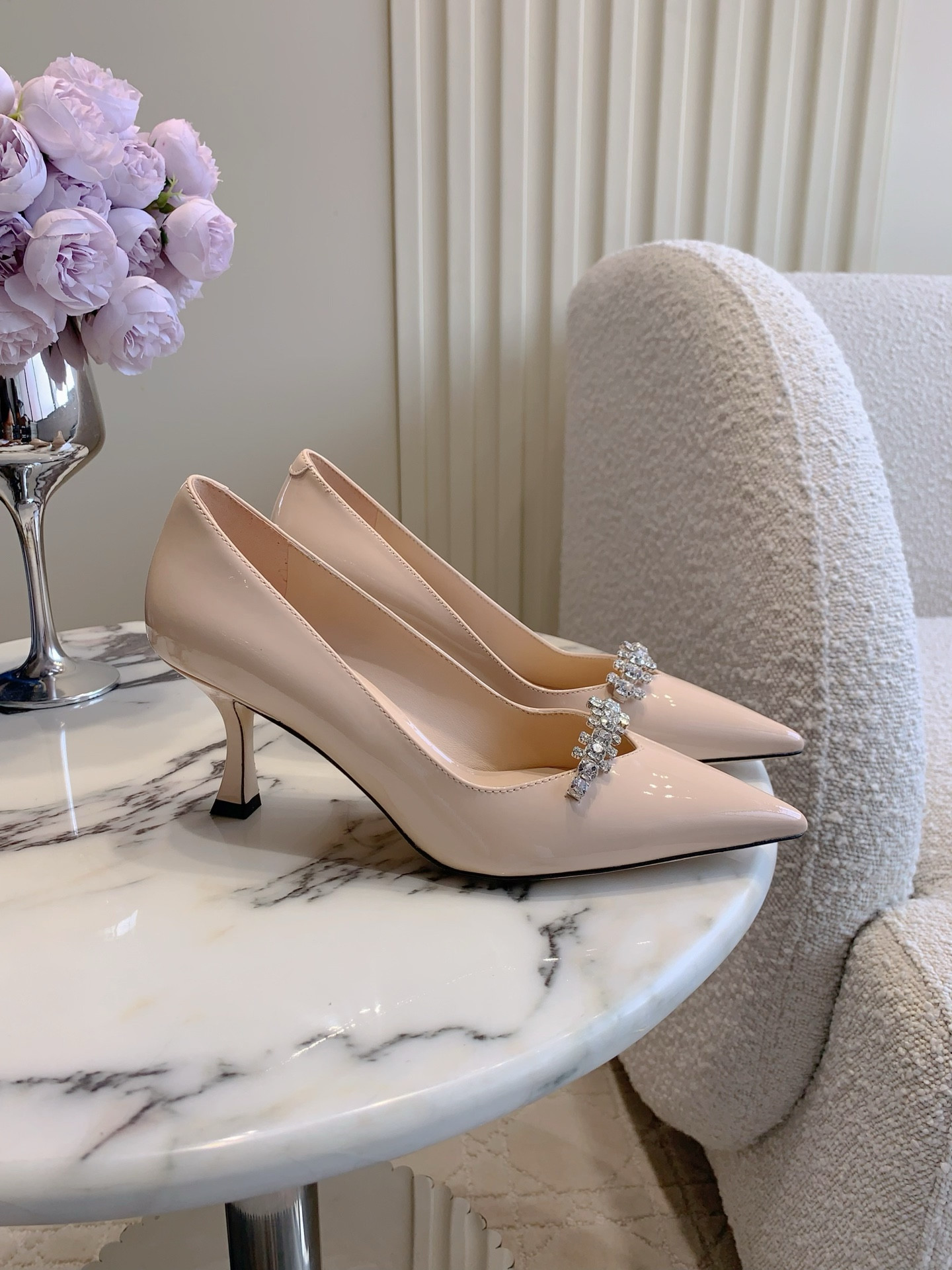 UA Ji*y Ch* Belinda Crystal-embellished Pumps 7.5cm